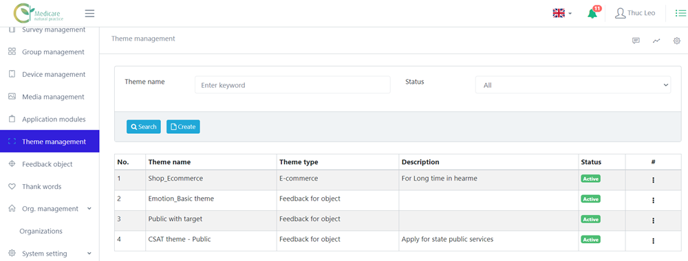 Manage Themes