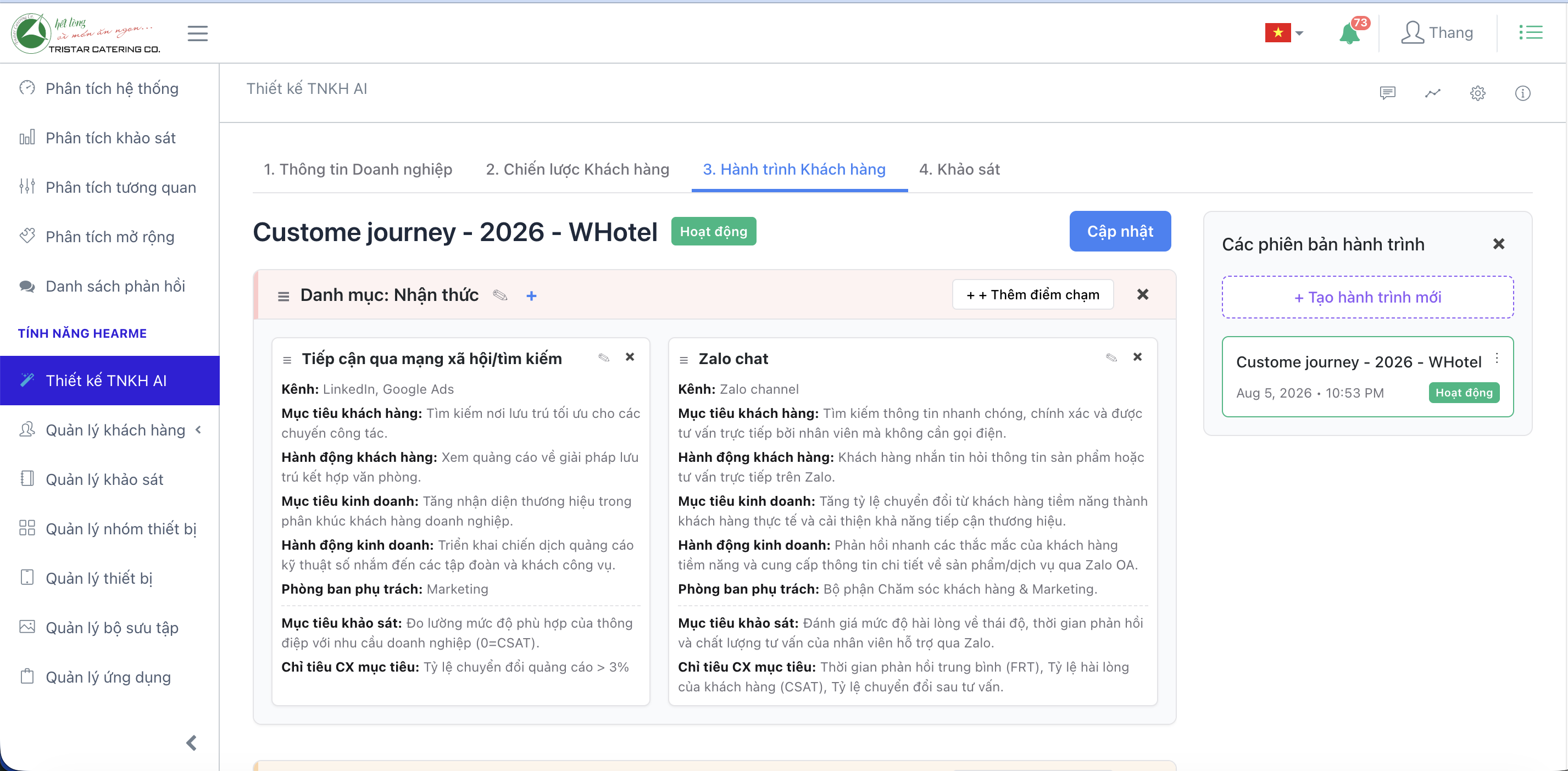 Tab 3: Customer Journey Kanban
